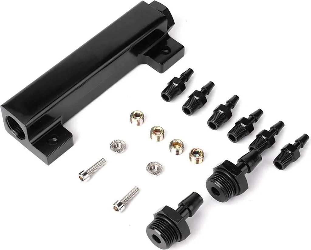 Collettore Vuoto 6 Porte Alluminio Billet per Turbo Boost e Racing