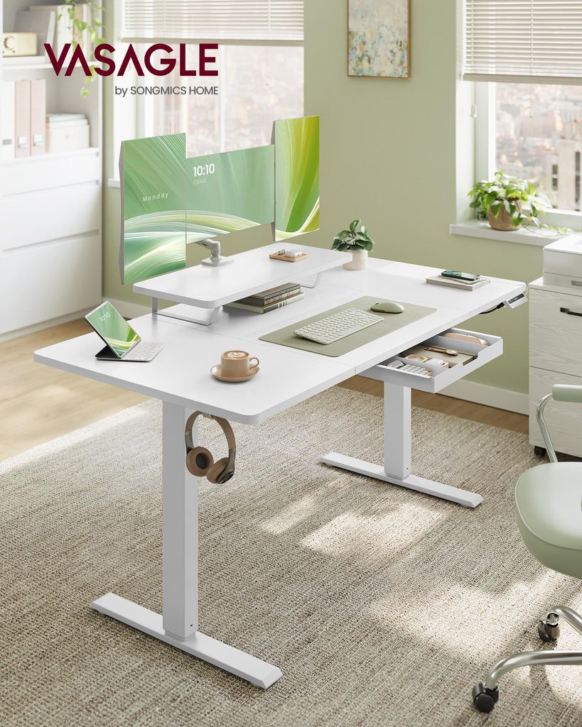 VASAGLE Höhenverstellbarer Schreibtisch, 140 cm, Produktbild 