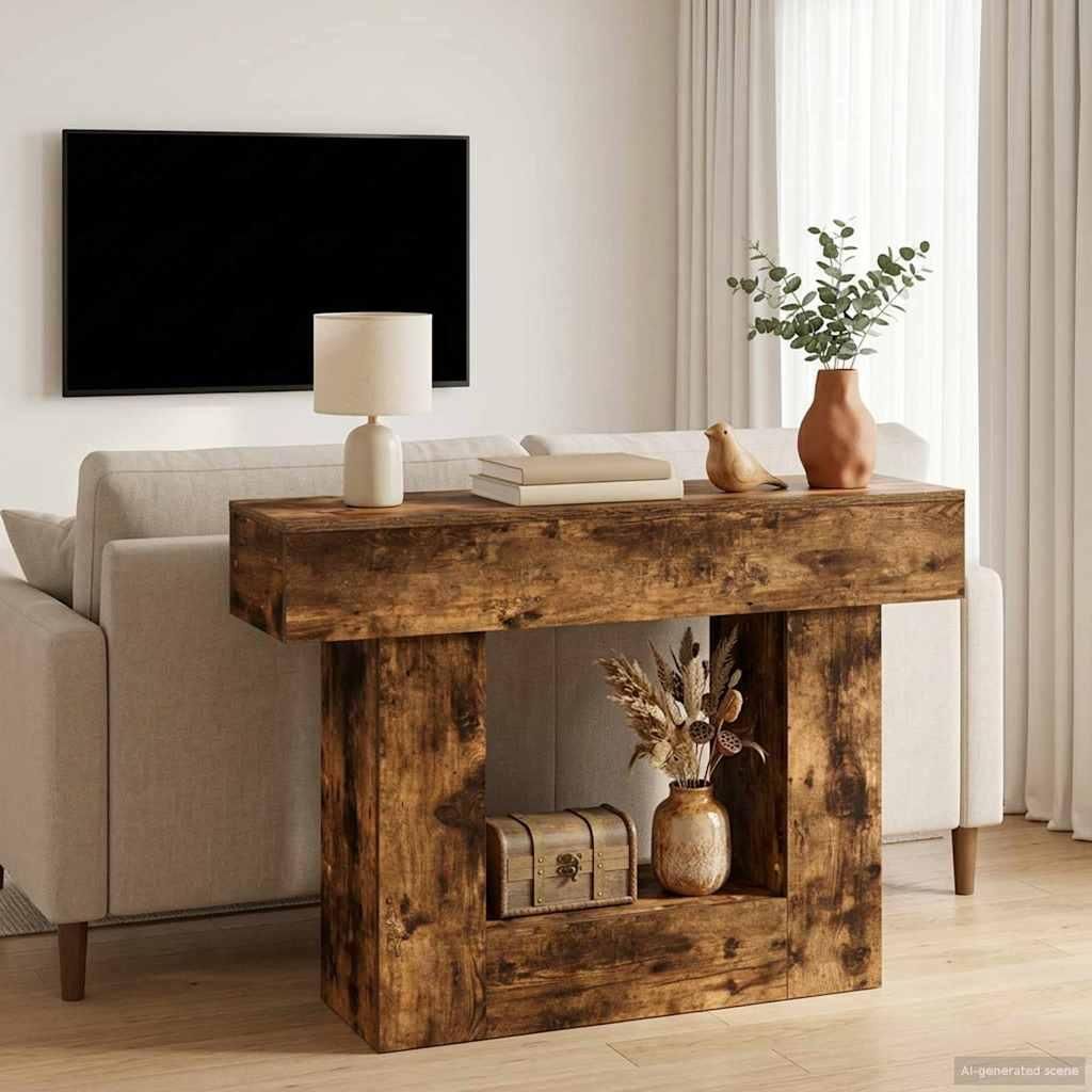 Geräucherte Eiche 101 x 30 x 74 cm - Konsolentische DE2400