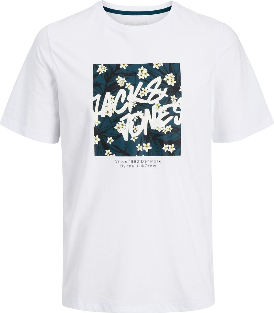 JACK & JONES Herren Shirt JJHAWAII Shape Tee SS Crew Neck LN