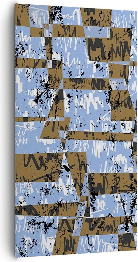 Bild auf Leinwand - Leinwandbild - Abstraktion modern - 65x120cm - Wand Bild - Wanddeko - Leinwanddruck - Bilder - Kunstdruck - Wanddekoration - Le...