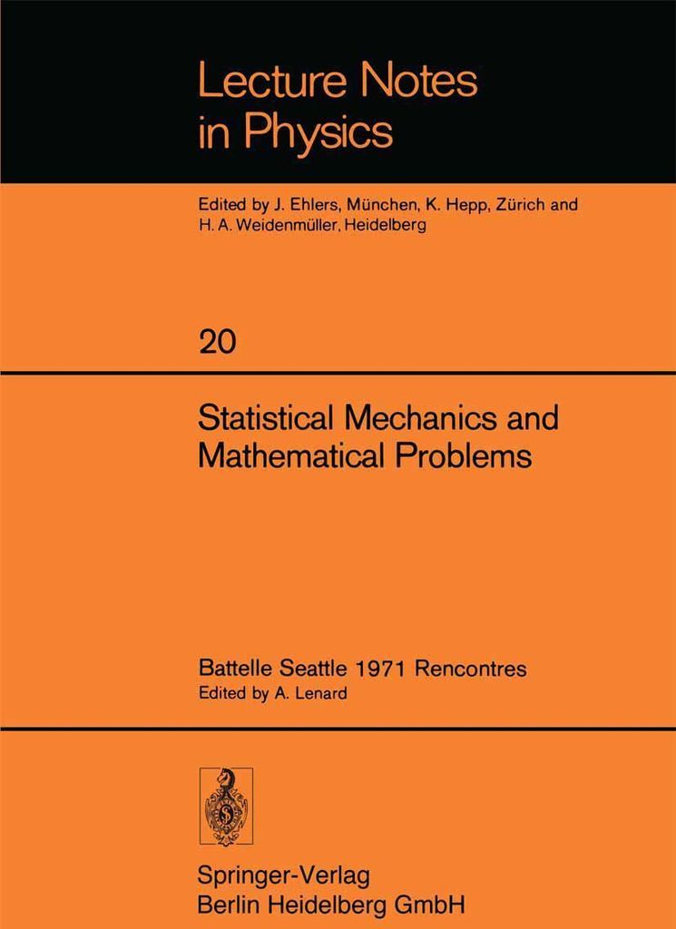 Statistische Mechanik und mathematische Probleme