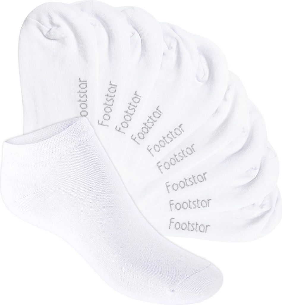 Footstar EVERYDAY! 10 Paar Kinder Sneaker Socken - Weiß 35-38