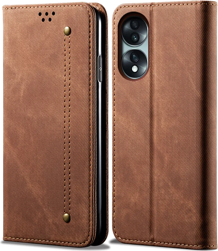 Cover Honor 70 Marrone Pelle - Custodia Flip Portafoglio con Supporto