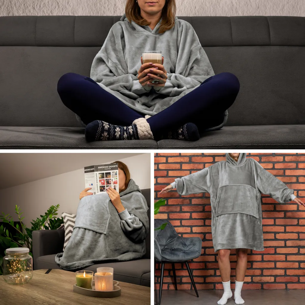 Camicetta Coperta Oversize da Viaggio | Cuscino Pelliccia Polacca - 3