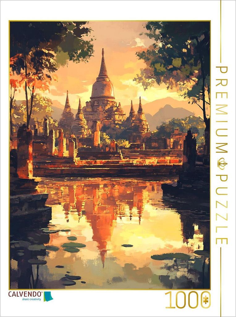 CALVENDO Puzzle Sukhothai Park Thailand | 1000 Teile Lege-Größe 64x48cm Foto-Puzzle für glückliche Stunden