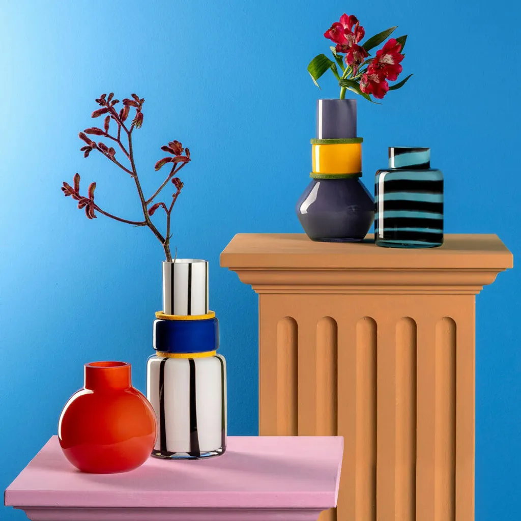 Vase en verre multicolore 37cm Leonardo Buoni Amici design moderne - 7