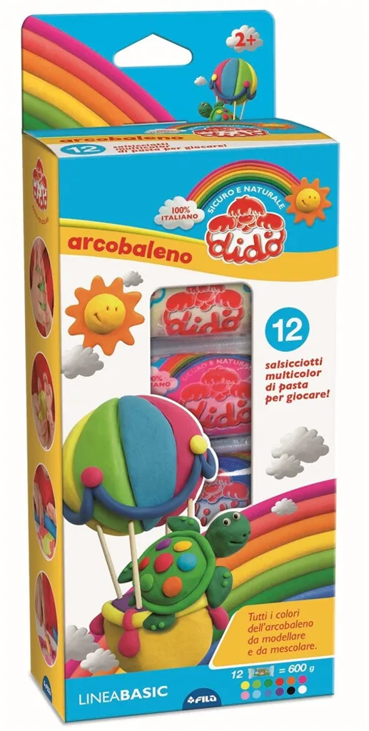 Pâte à Modeler Didò Arc-en-ciel FILA - Kit Créatif de 12 Couleurs Kids