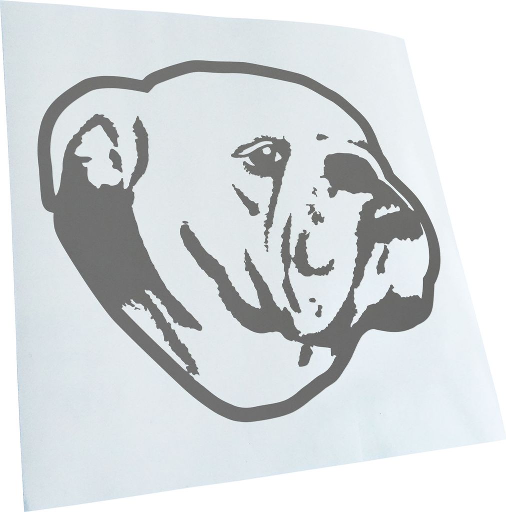 Kiwistar - Autoaufkleber - Bulldog Hund - Schwarz - 12x10cm - Aufkleber für Auto, Laptop, Fahrrad, LKW, Motorrad mehrfarbig JDM Decal Racing