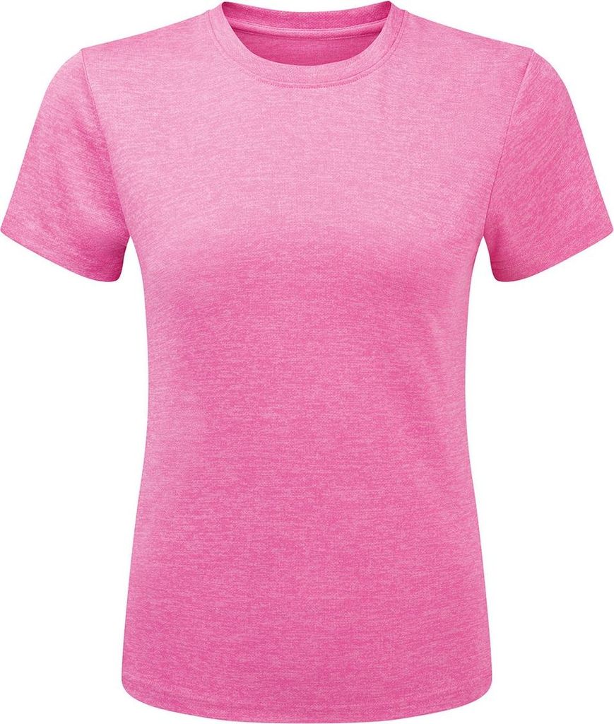 TriDri - "Ion-Charge" T-Shirt für Damen, recyceltes Material, Strukturiert RW11074 (44 DE) (Rosa Melange)
