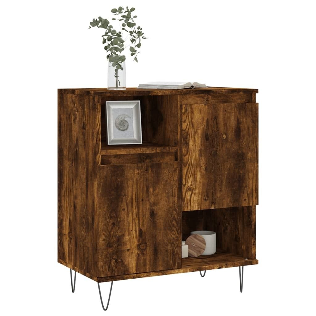 "2026 Aktion"Sideboard - praktischem Design - Wohnzimmerschrank - Kommde für Flur - Räuchereiche 60x35x70 cm Holzwerkstoff DEMöbel 7715238