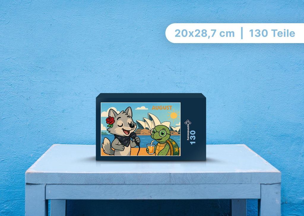 hansepuzzle 112078 - Rose und Taz Puzzle, 130 Teile, Kinder, 28,7 x 20,0cm mit hochwertiger Aufbewahrung, Kartonbox und wiederverschließbarem Beutel