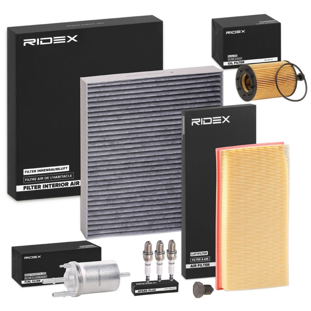 RIDEX Inspektionspaket Filterset für VW POLO (9N) für SEAT Ibiza III Schrägheck (6L)