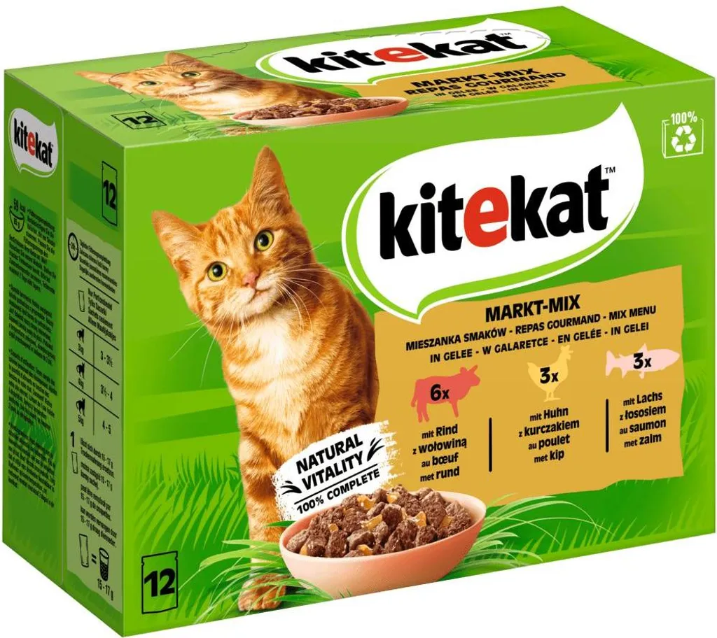 Recensione Kitekat Mix Mercato Gelatina 12x85g - Umido Gatto Adulto