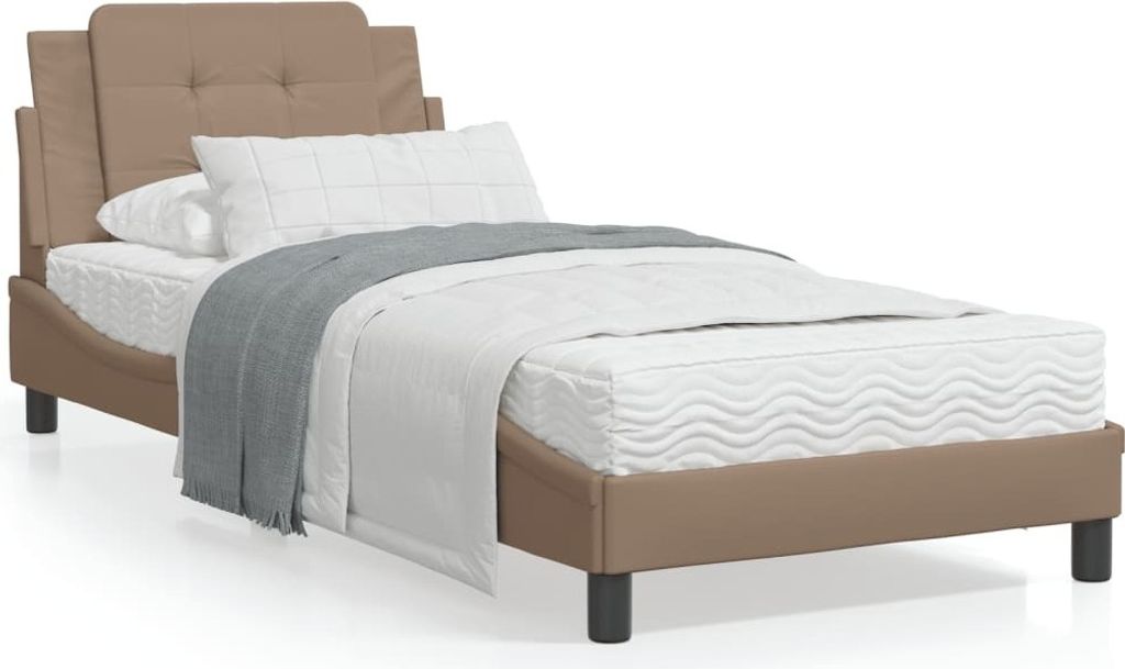 Maison Exclusive - Bettgestell ohne Matratze "Zadar" Cappuccino-Braun 80x200 cm Kunstleder