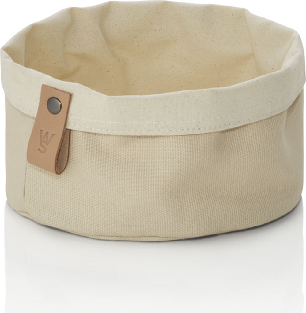 Brottasche FLIP Baumwolle, Ø 17 cm, Höhe 10 cm, cream, Canvas
