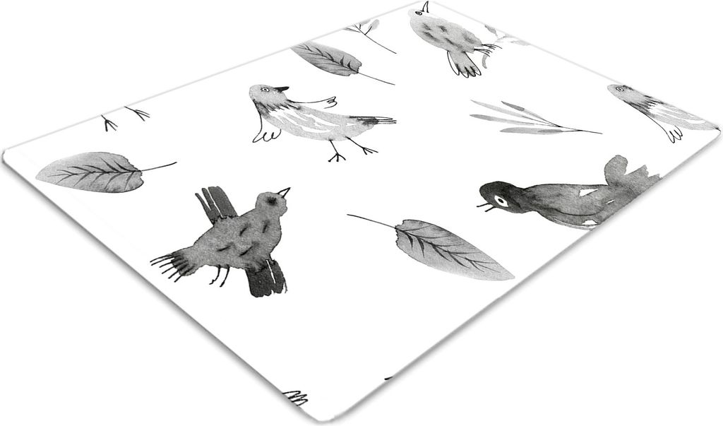 Stuhlunterlage Bürostuhlunterlage 120 cm x 90 cm Bodenmatte Bürostuhlunterlage - Gezeichnete Vögel