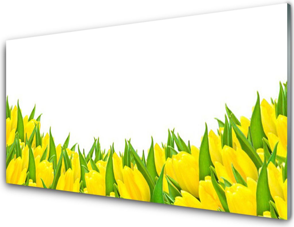 Küchenrückwand aus Glas 100x50cm Spritzschutz Blumen Pflanzen