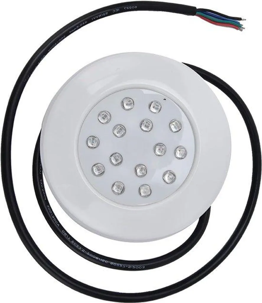 Solution d'éclairage LED 7W étanche pour petits bassins et fontaines RGB
