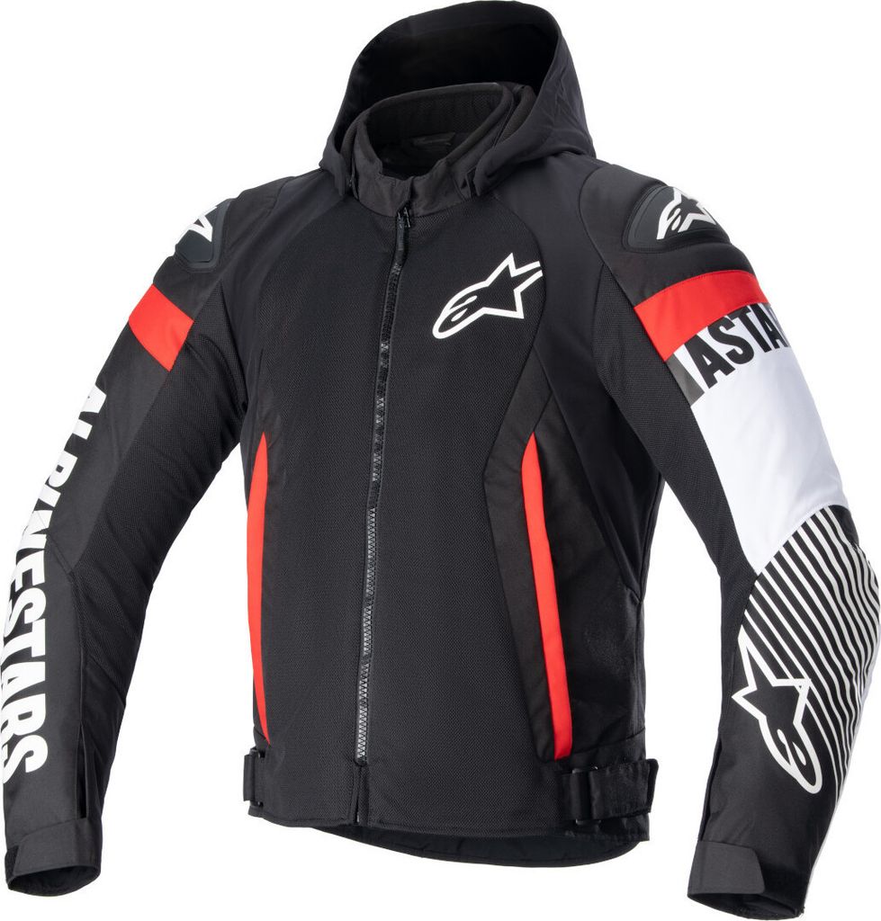 Alpinestars Zaca Air Jacket Black/White/Red Fluo XL Textiljacke