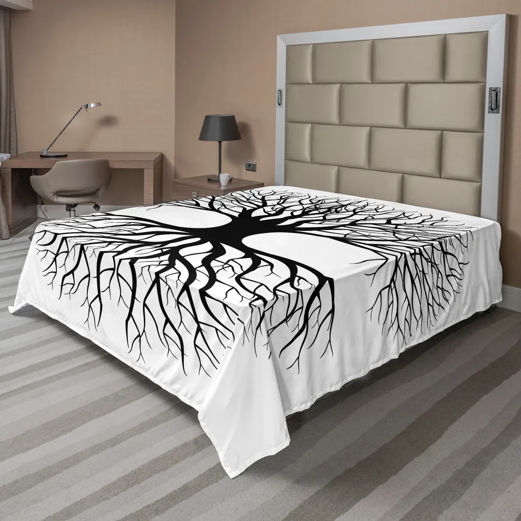 Drap plat décoratif Arbre de Vie, Tissu confortable et doux, 260 x 228 cm