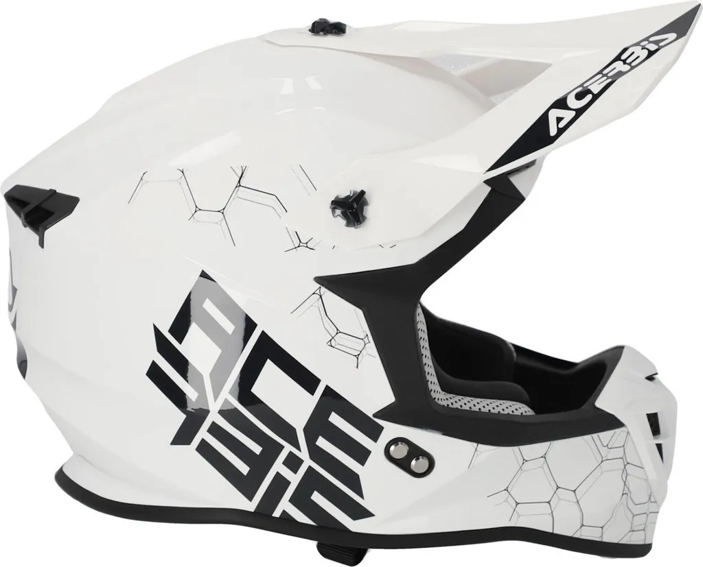 Casque de Cross Acerbis Linear Solid 2024 Blanc Taille XS Protection MX - 5