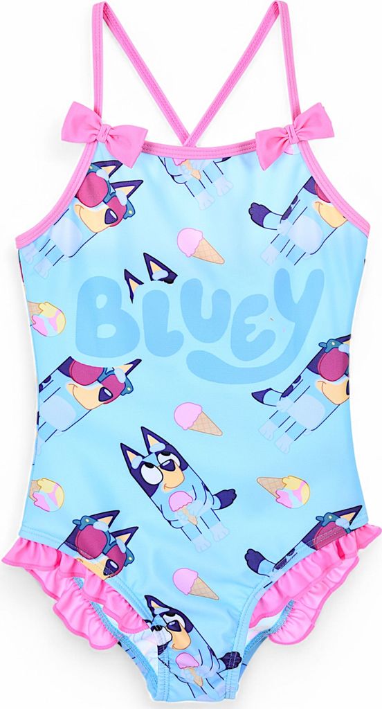 Badeanzug Bluey mit Rüschen Hellblau 104 cm
