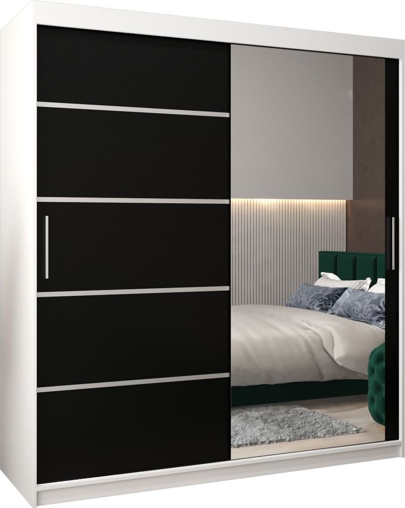 Kleiderschrank, Schiebetürenschrank Schlafzimmer, Schrank mit Spiegel VERONA 2 180 cm