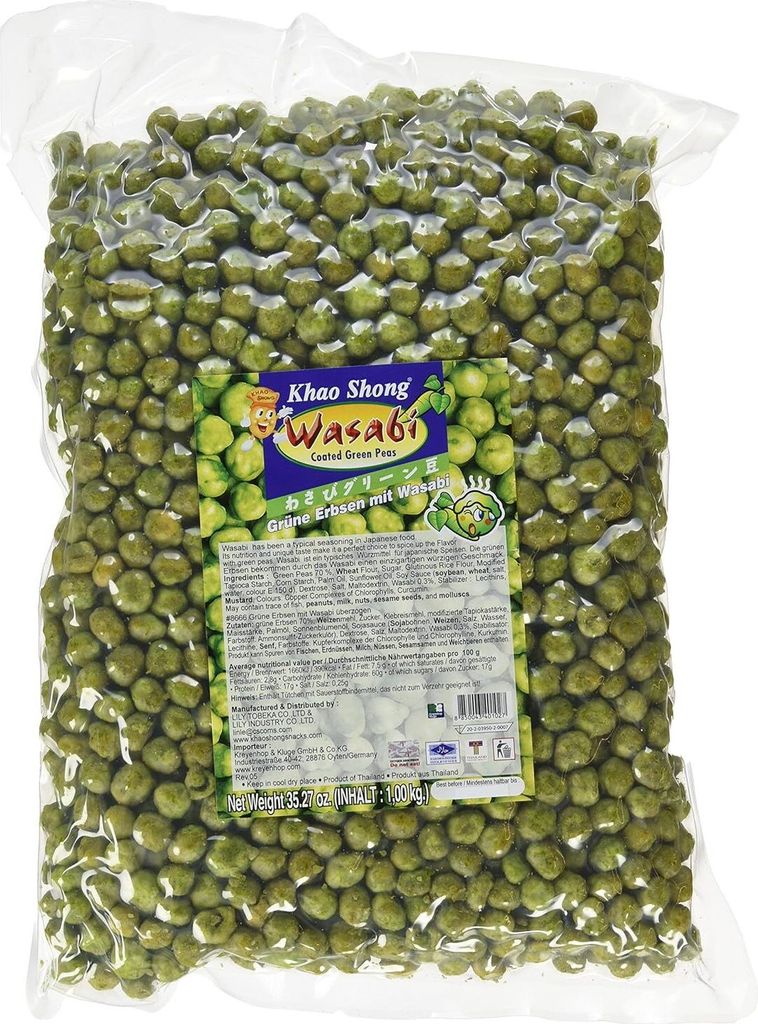 Khao Shong Grüne Erbsen mit Wasabi 1kg aus Thailand Produktbild 