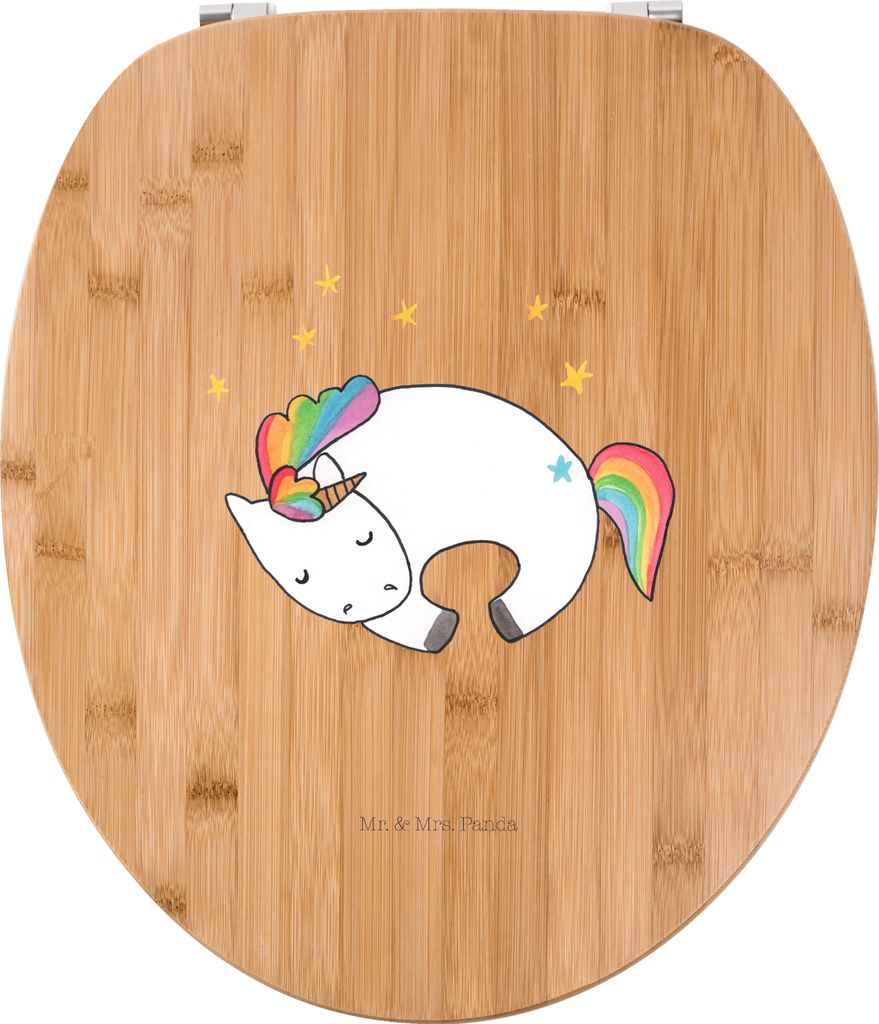 Mr. & Mrs. Panda WC Brille Einhorn Nacht - Transparent - Geschenk, Klo-Deckel, Unicorn, Menschen, Einhörner, Freundin, WC-Sitz, Toilettenbrille, T...