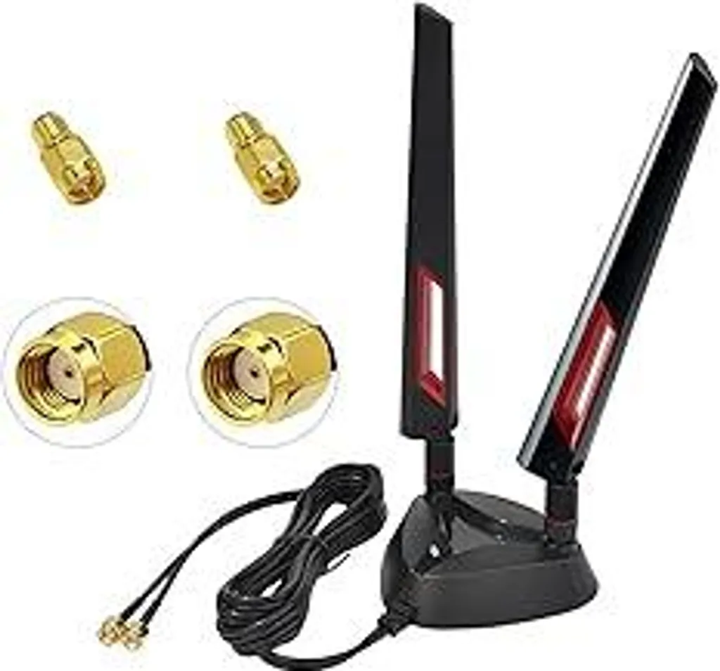 Antenna WLAN WiFi 6E con Base Magnetica e Prolunga 2m RP-SMA