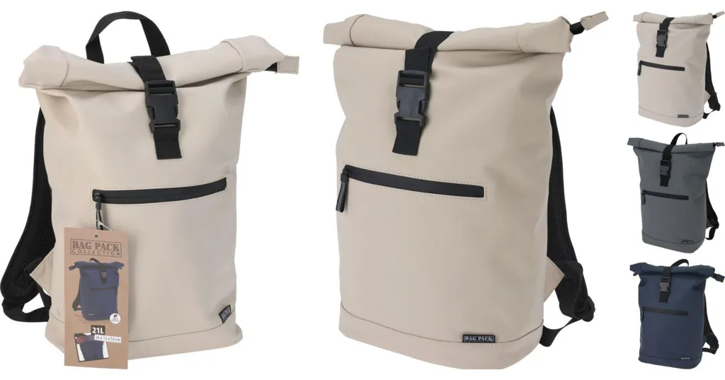 Sac à dos étanche style Roll Top bleu 21L en néoprène haute qualité