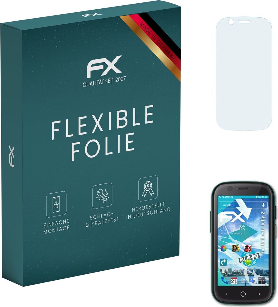 atFoliX FX-ActiFleX 3x Schutzfolie kompatibel mit Unihertz Produktbild 