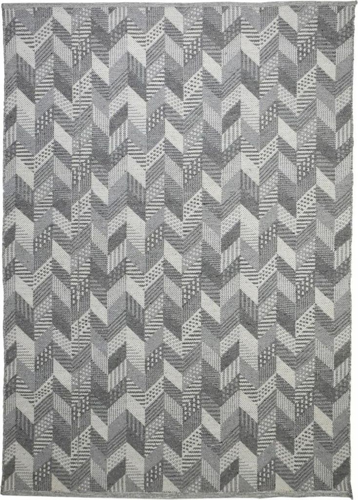 Handgefertigter Kelim-Teppich aus Baumwolle mit geometrischem Muster