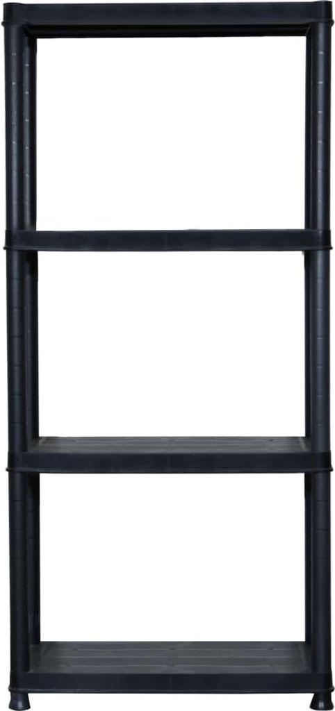 Cloris DesignMöbel Lager- & Regalsysteme - Schwarz Lagerregal 4-Tier Schwarz 61x30,5x130cm Kunststoff Schlichtes9153701