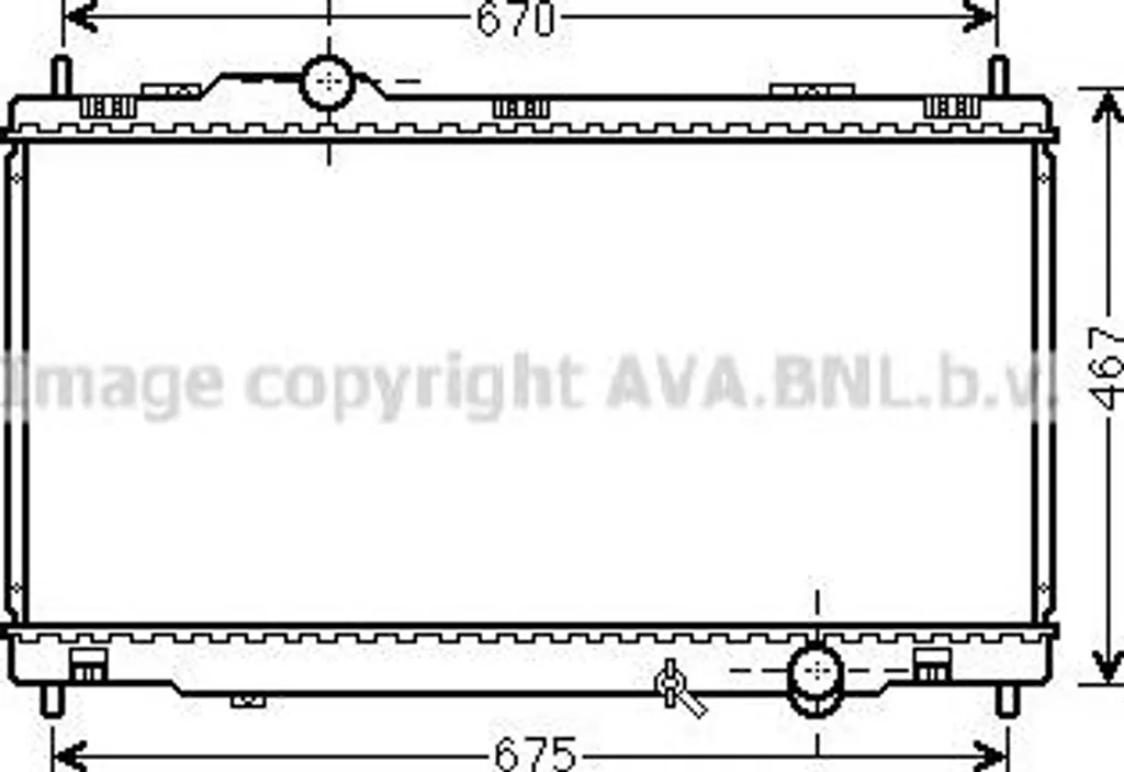 Radiateur moteur aluminium AVA TO2495 - Haute dissipation OE 1640031370