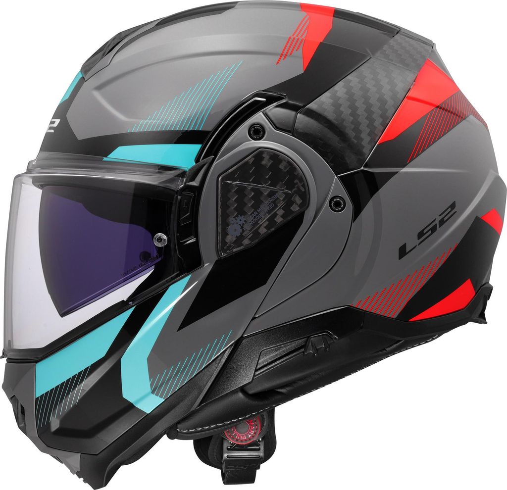 LS2 Helm FF910 Advant II XXL Grau / Blau / Rot Triple