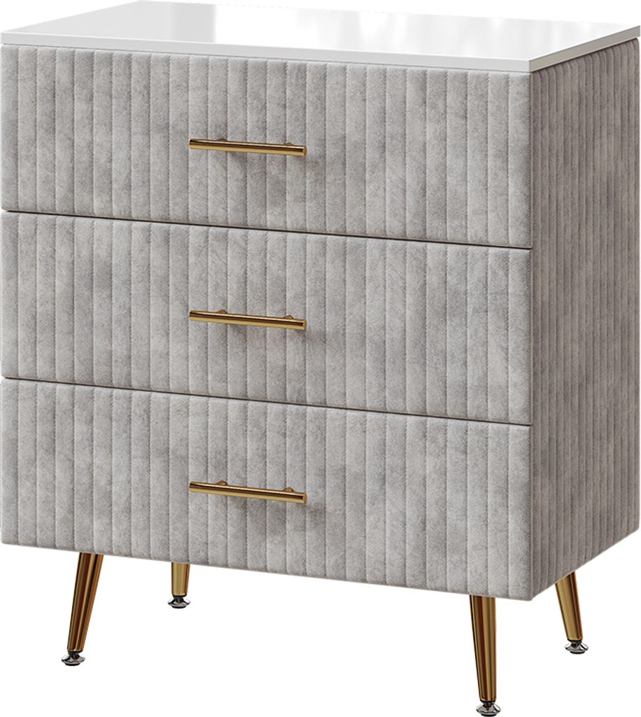 Komoda Vicco Velia Szary 70 x 78.5 cm z 3 szufladami, Model Zdjęcie produktu 