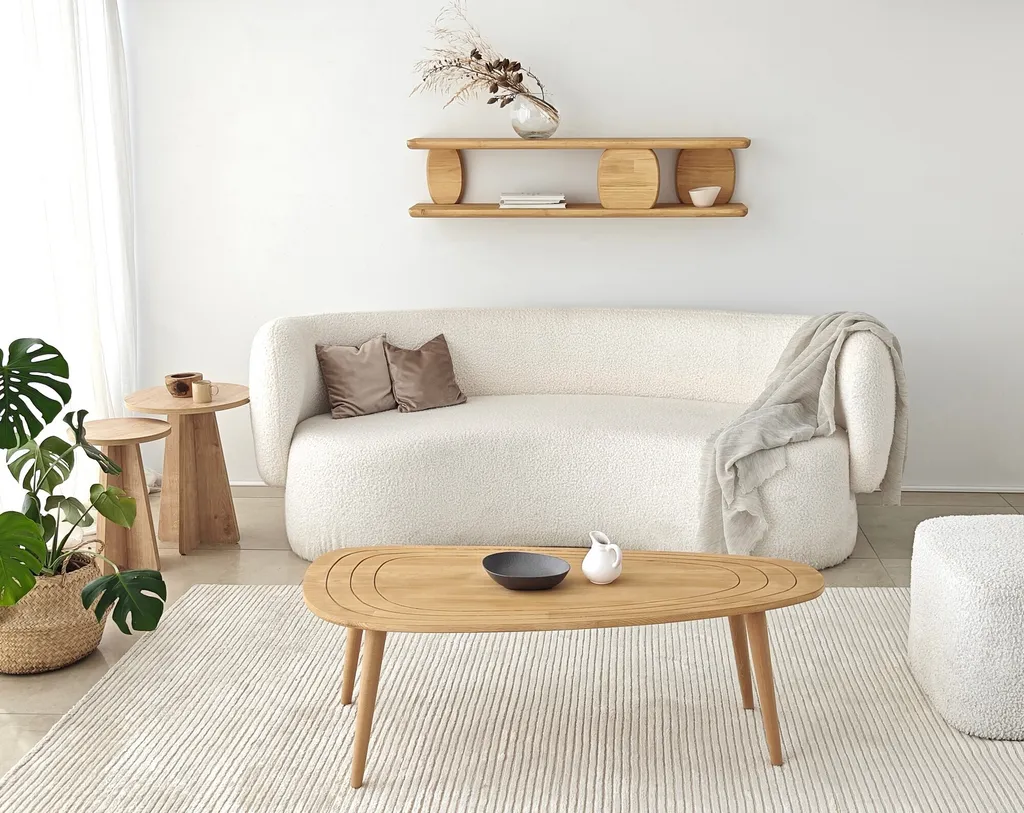 Skye Decor Modena Étagère Murale en Chêne 100% Bois Massif 120 cm