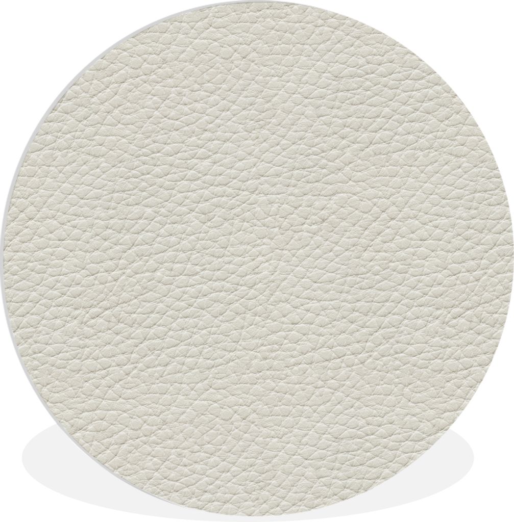 MuchoWow Rundes Wandbild - Runde Bilder Leder - Textur - Tierhaut Ø 60 cm Kreis Wanddekoration Kunststoff - Wandkreis - Wandschmuck - Wand Kreis...