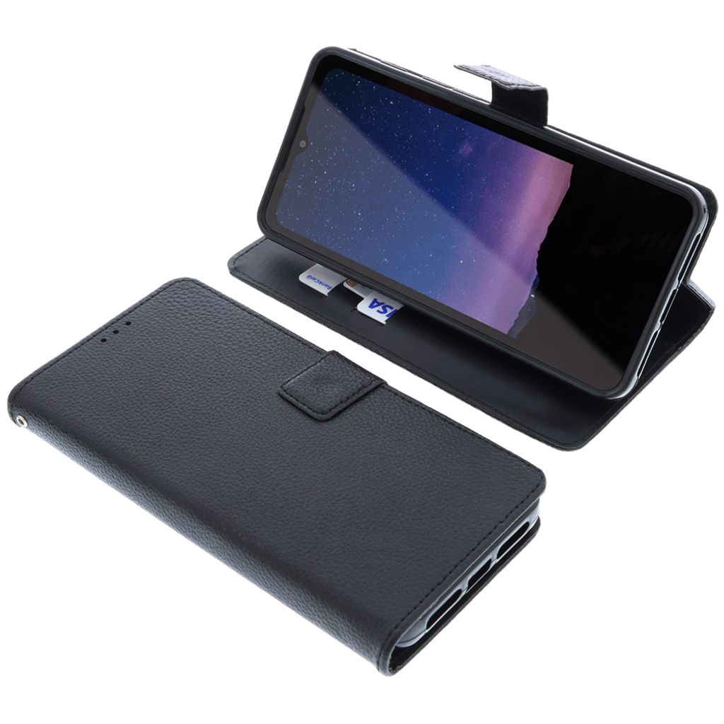 foto-kontor Tasche kompatibel mit CAT S75 Schutzhülle schwarz Book Style Case Handy Schutz Hülle Buch Wallet Handyhülle Cover Klapphülle Ständ...