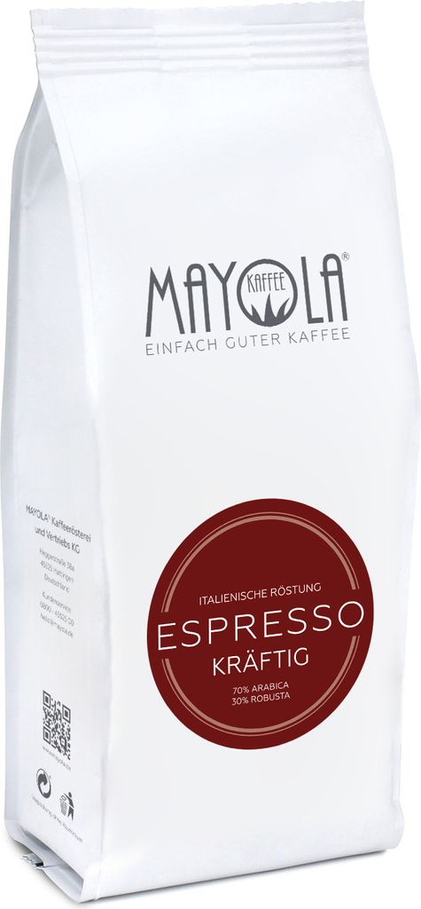 MAYOLA Espresso Kräftig, 250g | ganze Bohne | fair & Produktbild 