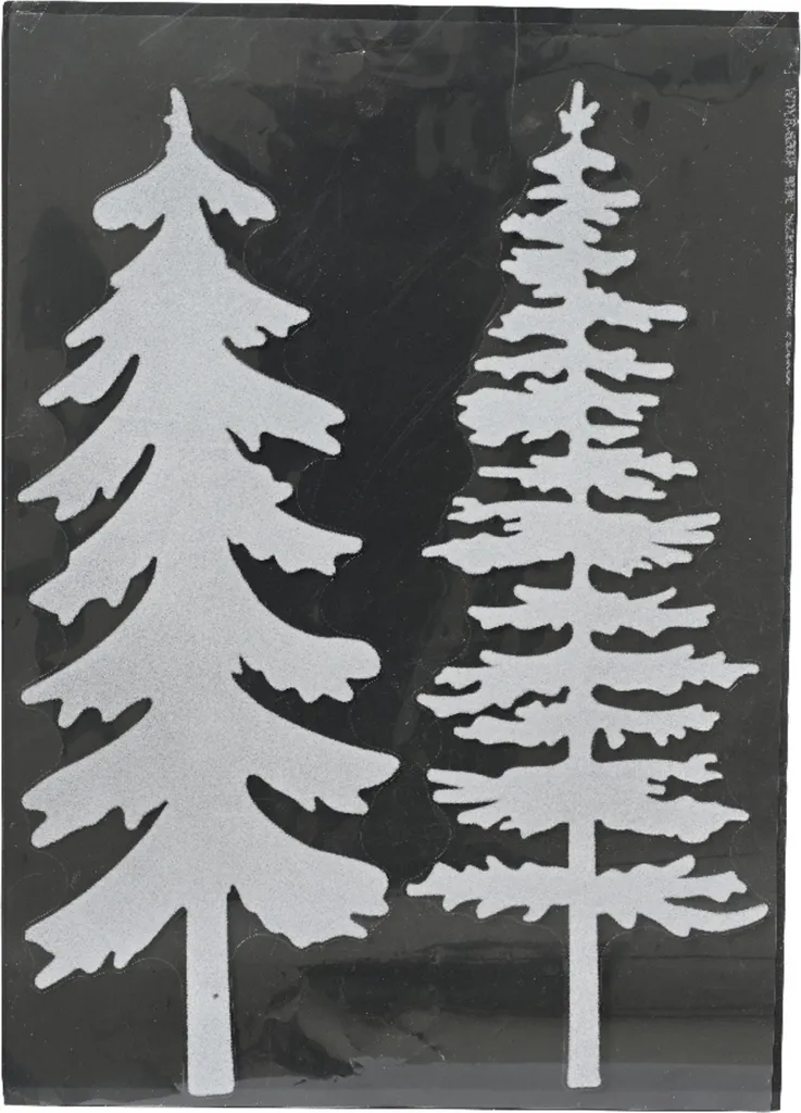 Autocollant sapin blanc minimaliste pour décoration de Noël vitrine