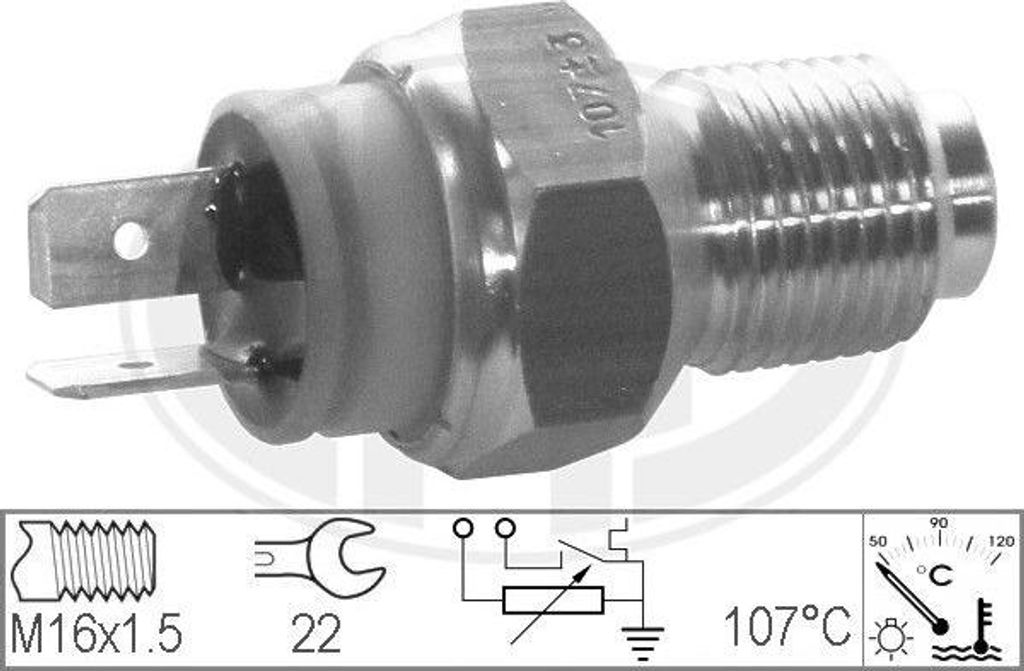 ERA 330148 Kühlmitteltemperatursensor OE 133893 kompatibel mit Jumper, Ducato, Daily, Boxer
