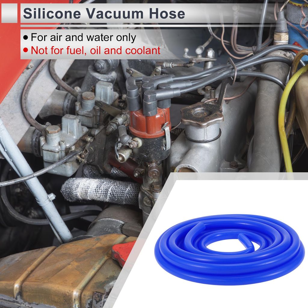 1 Stück Silikon-Vakuumschlauch Hochtemperatur 16,4 Ft 9/16" 14mm ID 3mm Dicke Automobil-Vakuumschlauch 130PSI Maximaldruck Blau