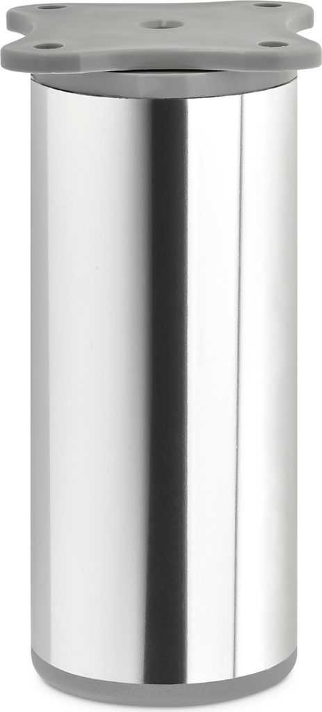 4 Stück Möbelfüße Echo 100 mm (+ 10 mm) Ø 40 mm Chrom poliert höhenverstellbare Möbelbeine aus Aluminium Sotech