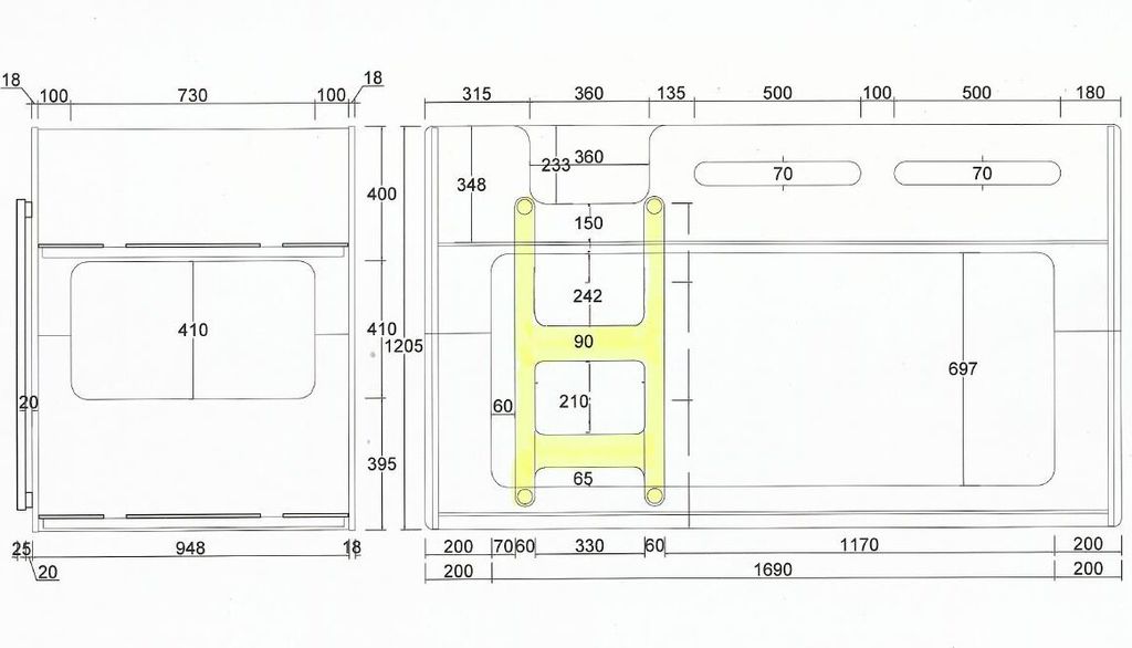 Vipack - Łóżko półwysokie Luca 90 x 200 cm, powierzchnia do Zdjęcie produktu 6