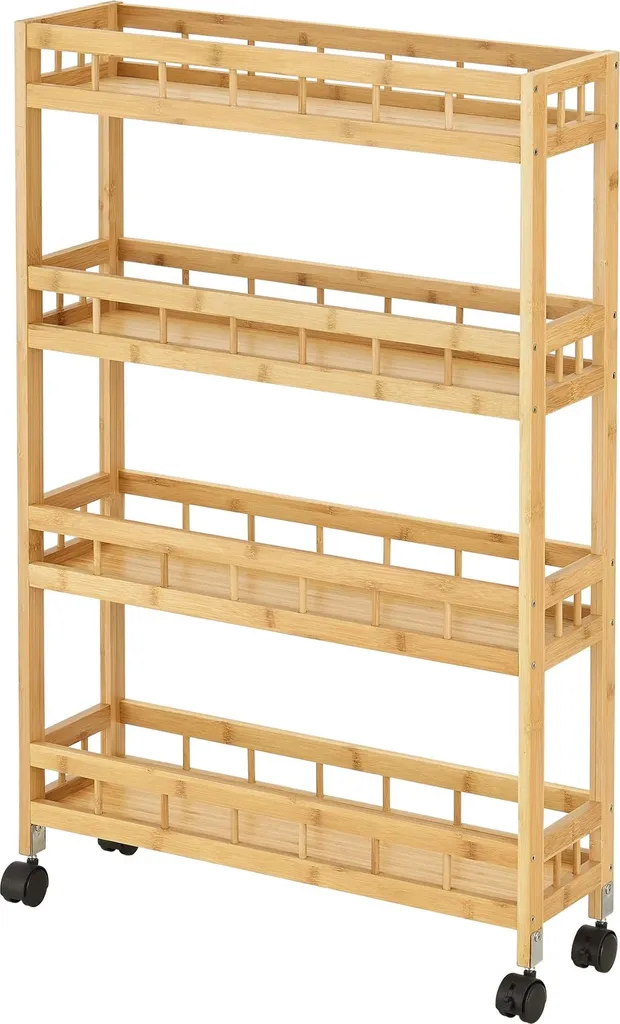 In And OutdoorMatch Garrison: Carrello Cucina 18cm Legno 4 Ripiani - 5