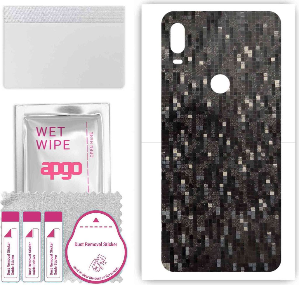 apgo Rückseite Schutzfolie, Skin, kompatibel mit Alcatel 1V (2020), Hinten Displayschutzfolie aus Vinylfolie, kratzfest, einfache Montage - Carbon...