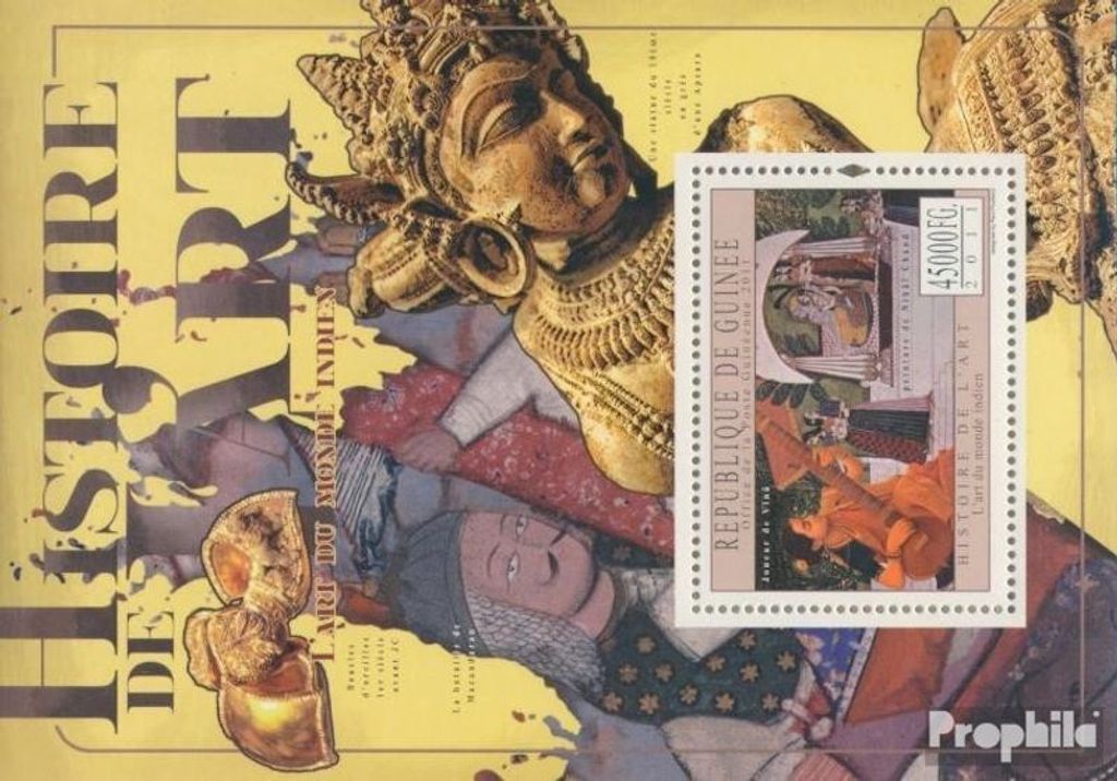 Briefmarken Guinea 2011 Mi Block 2024 (kompl. Ausgabe) postfrisch Indische Kunstwelt